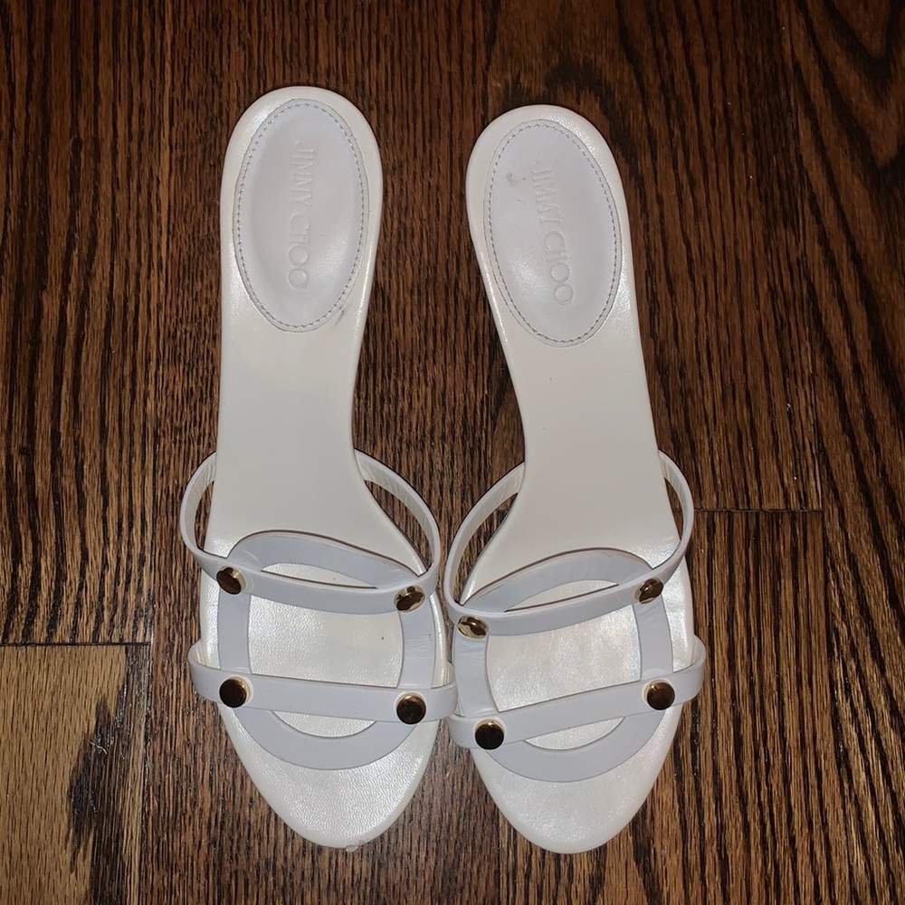 Jimmy Choo white sandals